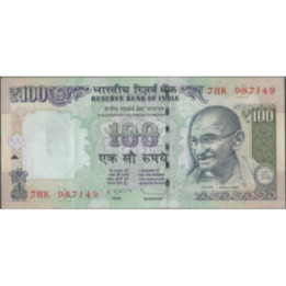India 100 Rupias 2013 P105k