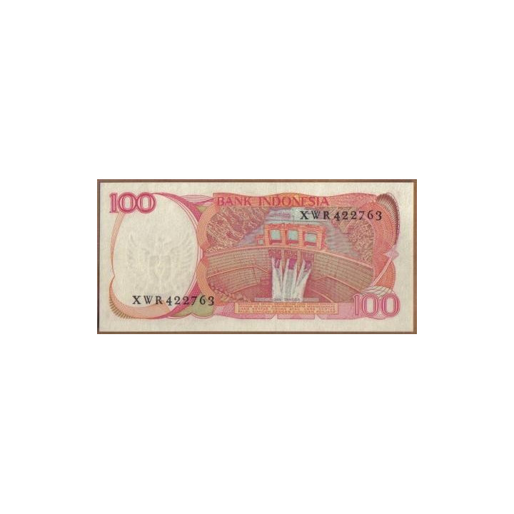 Indonesia 100 Rupias 1984 P122 reverso