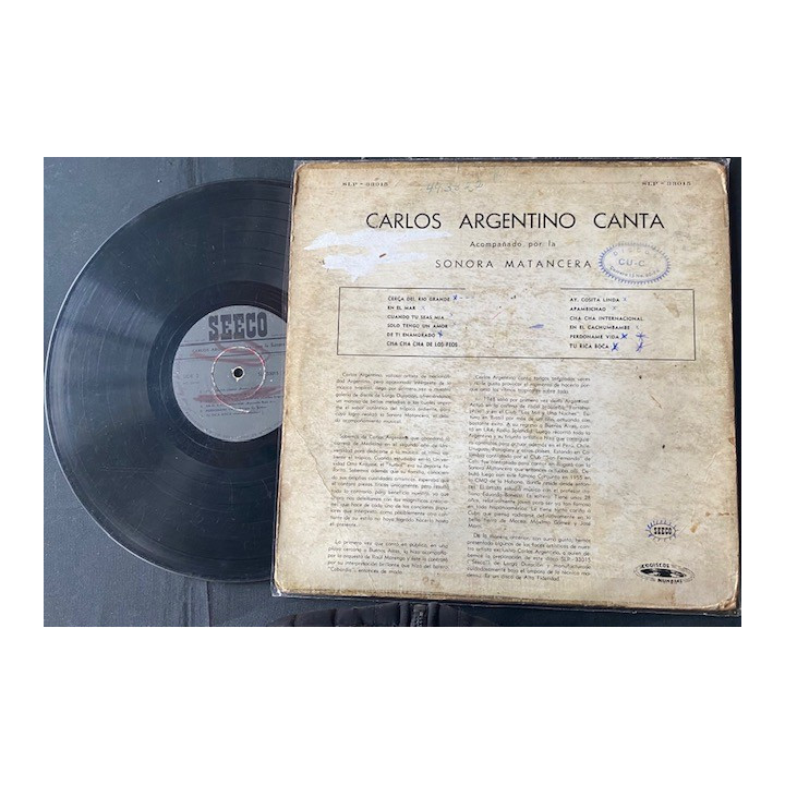 Carlos Argentino con la Sonora Matancera Canta - Colombia reverso