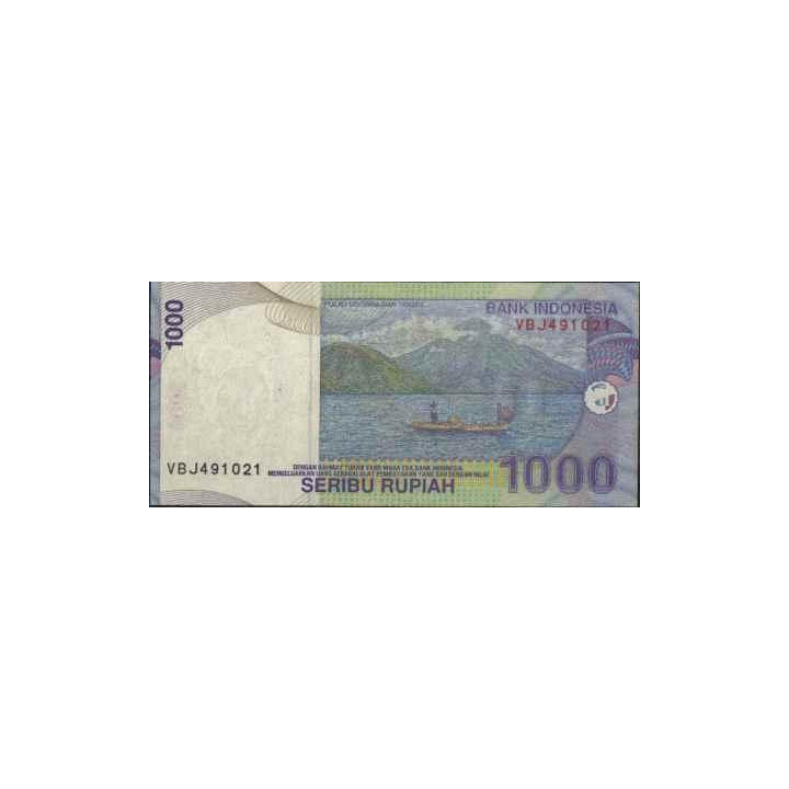 Indonesia 1.000 Rupias 2000 (05) P141f reverso