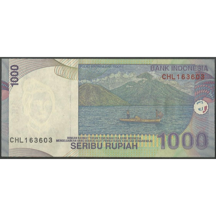 Indonesia 1.000 Rupias 2013 P141m reverso