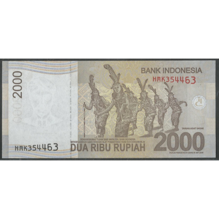 Indonesia 2.000 Rupias 2014 P148f reverso