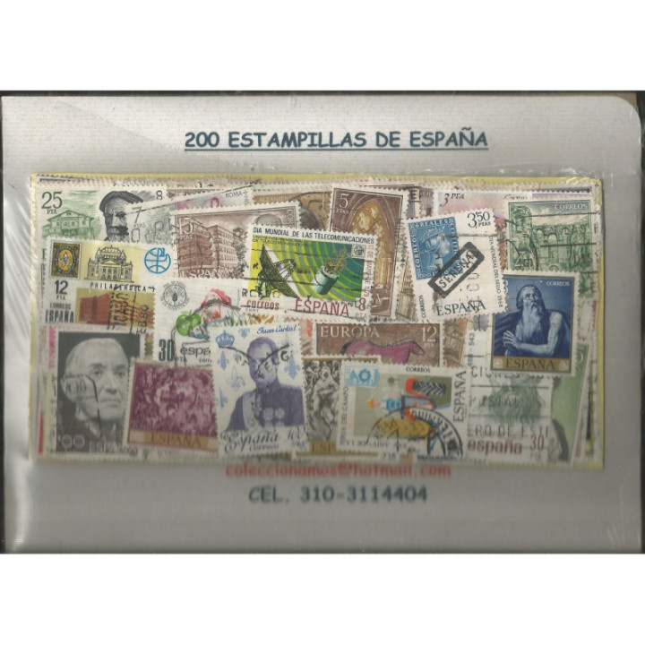 España 200 Estampillas usadas