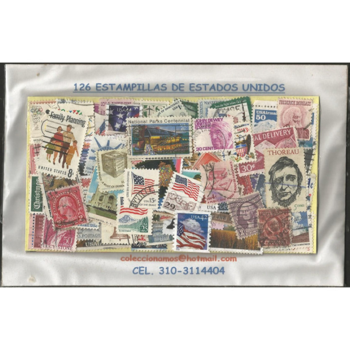 Estados Unidos 126 Estampillas reverso
