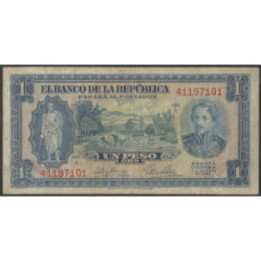 Billete de 1 Peso 7 ago 1953 BGW043