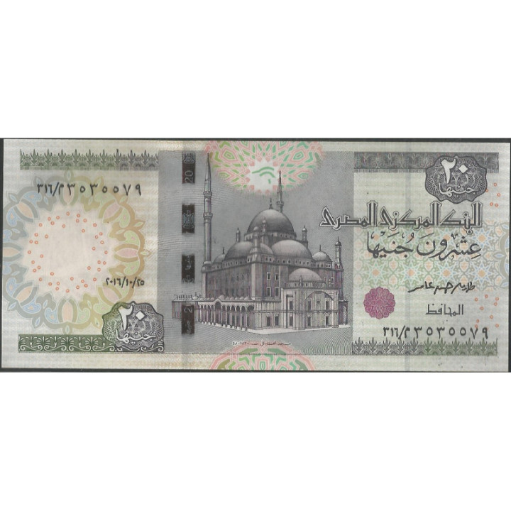 Egipto 20 Pounds 2016 P74d