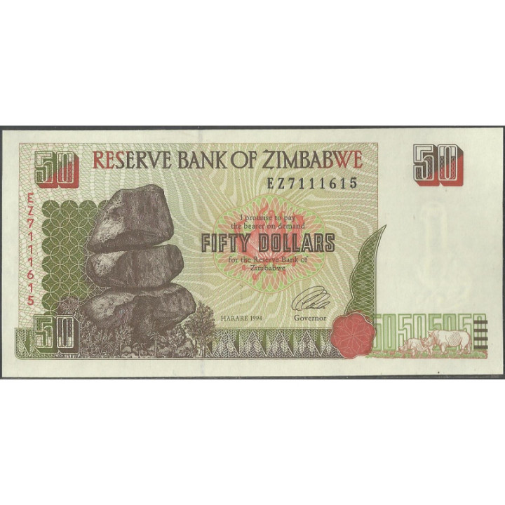 Zimbabwe 50 Dollars 1994 P8a