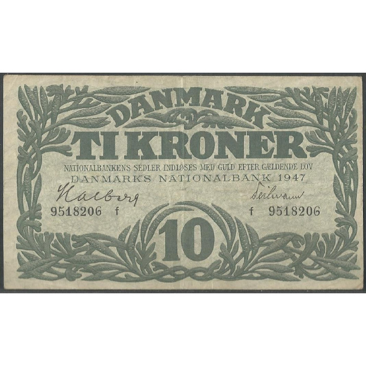 Dinamarca 10 Kroner 1947 P37e