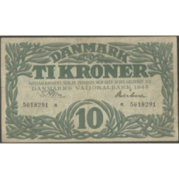 Dinamarca 10 Kroner 1948 P37f