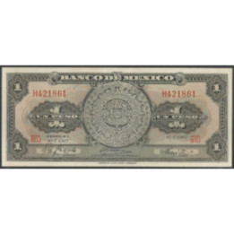 Mexico 1 Peso 10 May 1967 Serie BDJ P59j