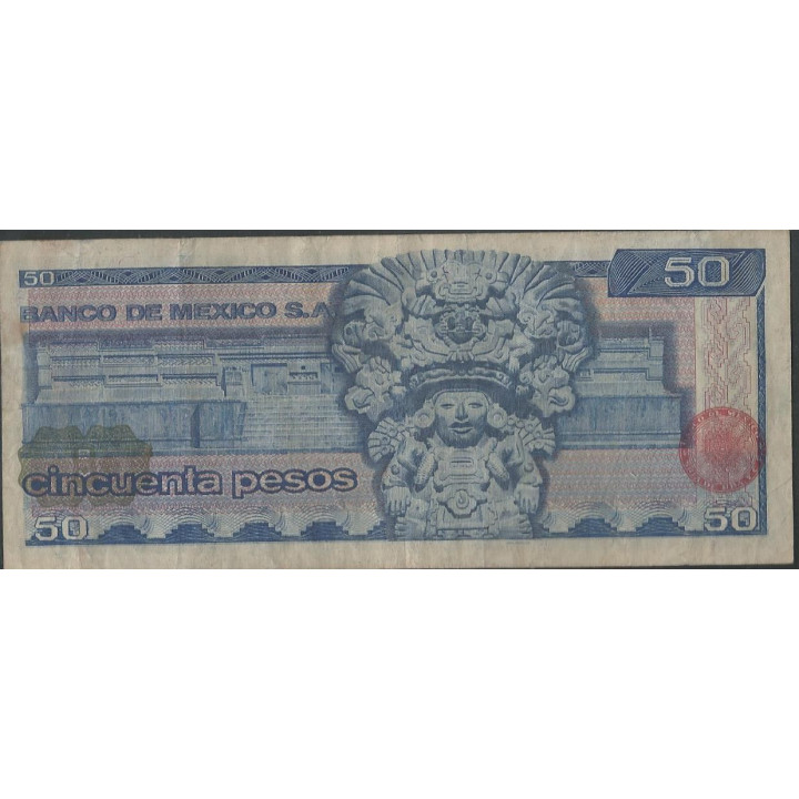 Mexico 50 Pesos 5 Jul 1978 Serie FN P67a reverso