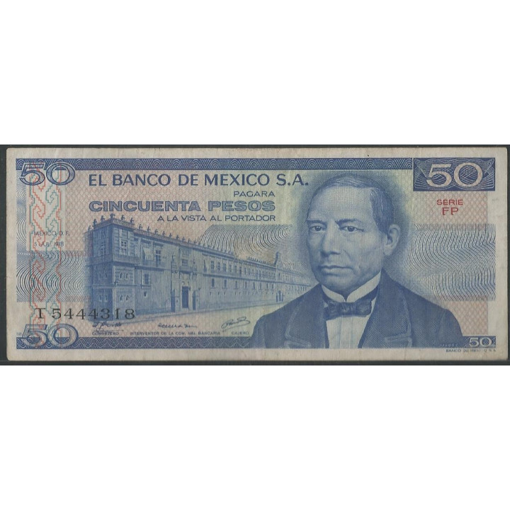 Mexico 50 Pesos 5 Jul 1978 Serie FP P67a