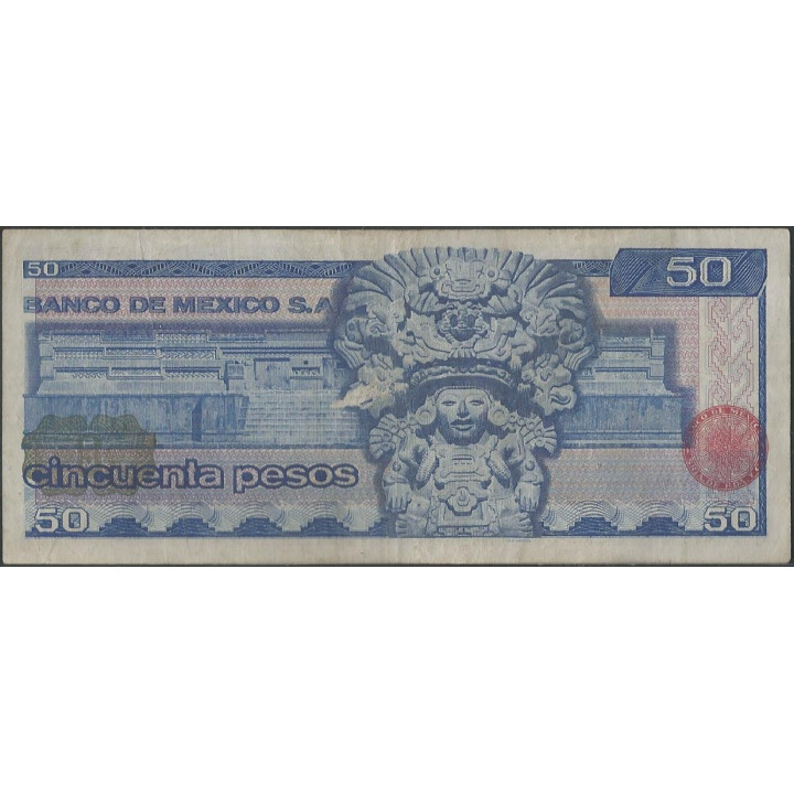 Mexico 50 Pesos 5 Jul 1978 Serie FP P67a reverso