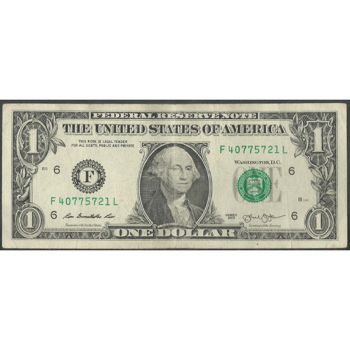 Estados Unidos 1 Dollar 2013 F P537