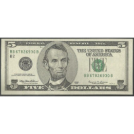 Estados Unidos 5 Dollars 1999 P505