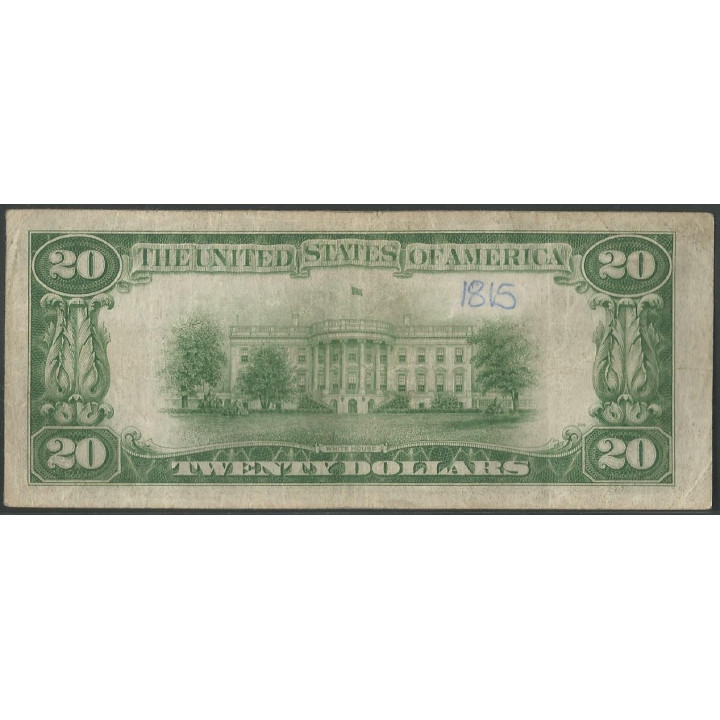 Estados Unidos 20 Dollars 1934 I P431D reverso