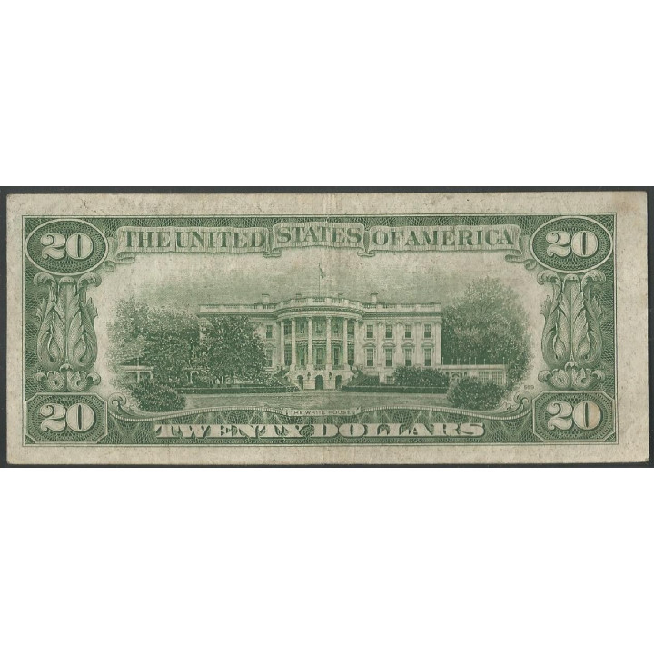 Estados Unidos 20 Dollars 1934D D P431Dd reverso