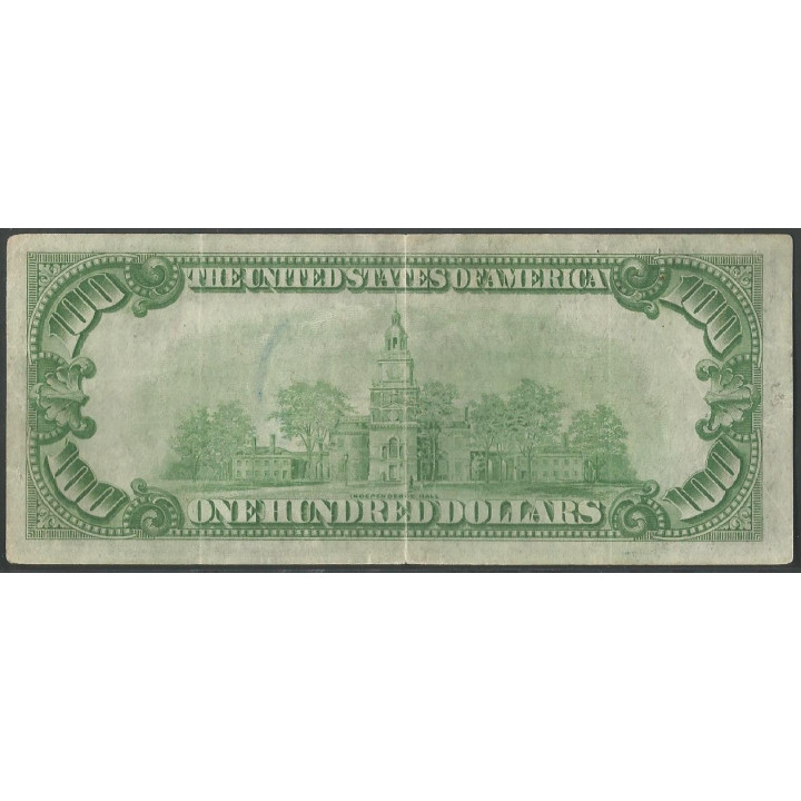 Estados Unidos 100 Dollars 1928 2 P424a reverso