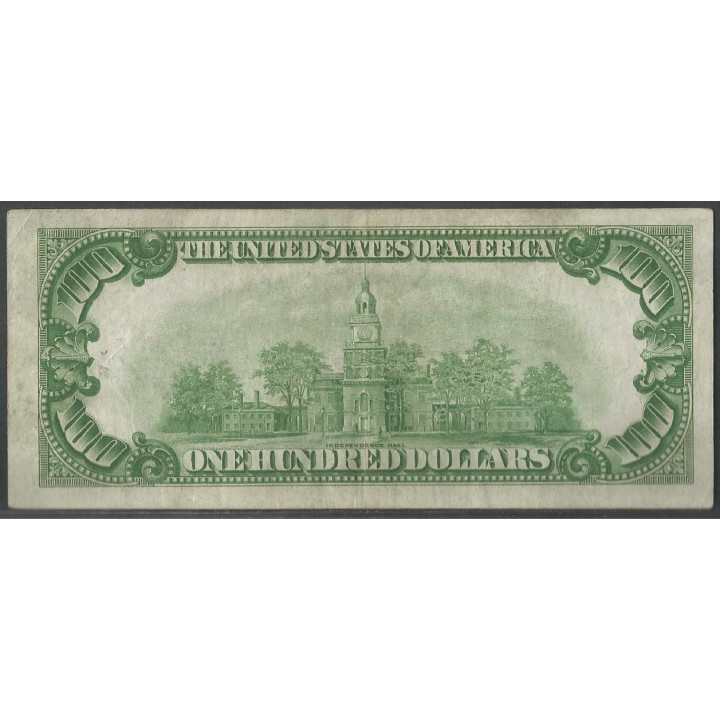 Estados Unidos 100 Dollars 1928 7 P424a reverso