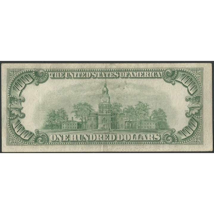 Estados Unidos 100 Dollars 1950D B P442d reverso