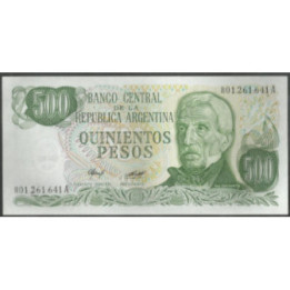 Argentina 500 Pesos ND1977-82 Serie A Reposicion P303a