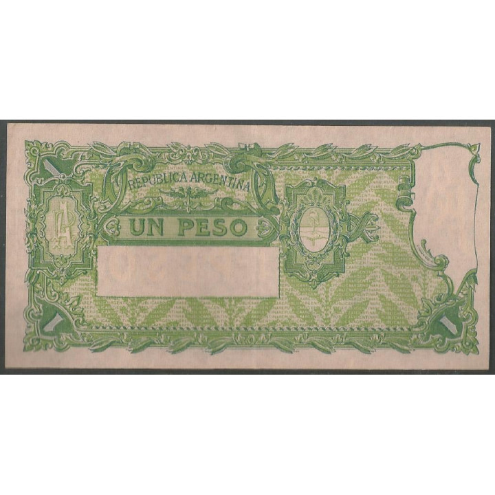 Argentina 1 Peso ND1908-35 Serie D P243b reverso