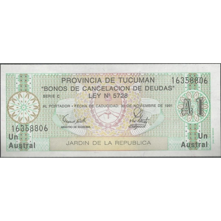 Argentina - Provincia de Tucuman 1 Austral ND1991 Ps2711