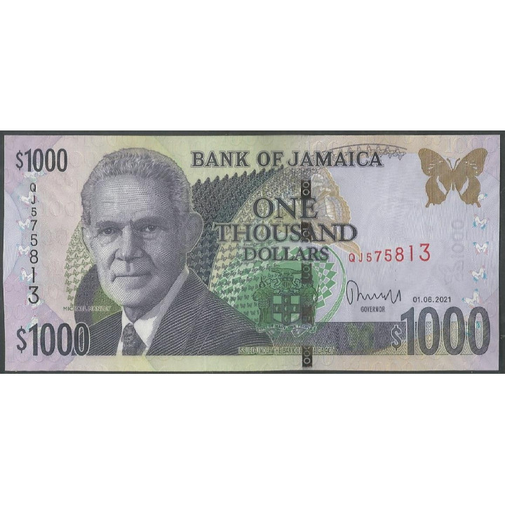 Jamaica 1.000 Dollars 1 Jun 2021 P86