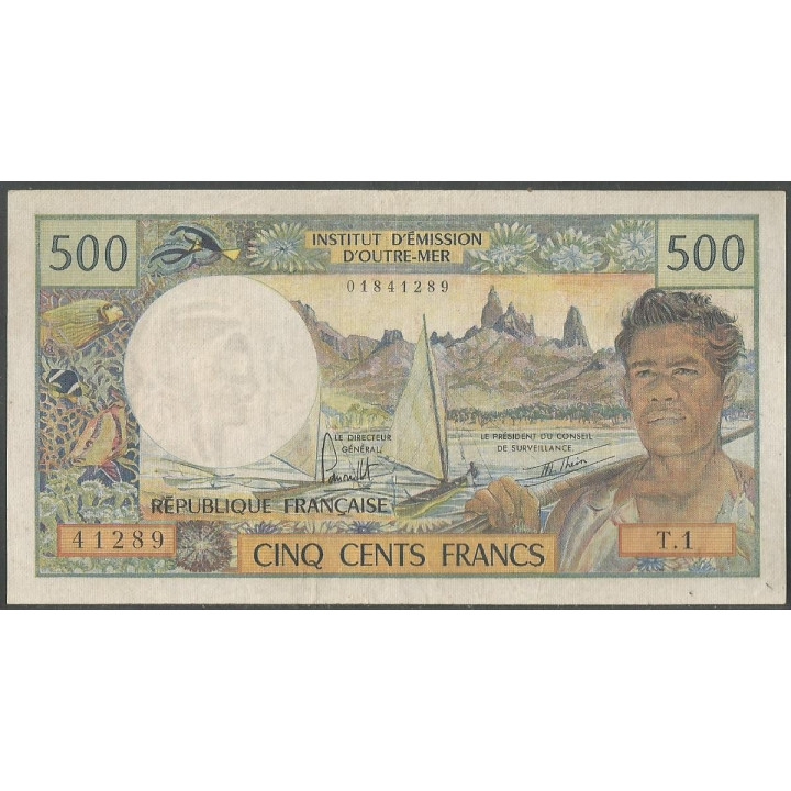 Tahiti 500 Francs ND1977 P25b1