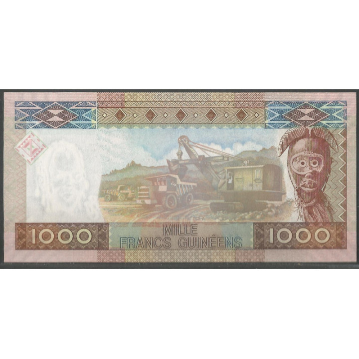 Guinea 1.000 Francs 2006 P40 reverso