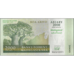 Madagascar 2.000 Ariary 2007 P93a