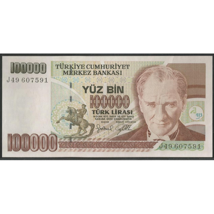 Turkya 100.000 Liras L1970 (1991) P206