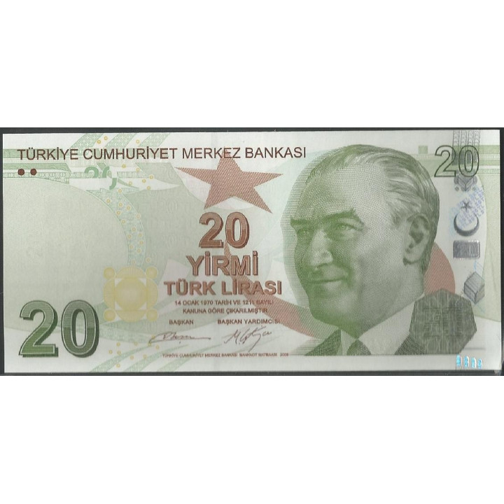 Turkya 20 Liras ND2009 P224c