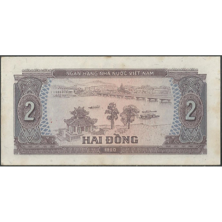 Vietnam 2 Dong 1980 P85a reverso