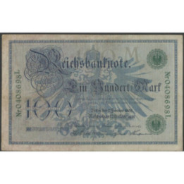 Alemania 100 Mark 7 Feb 1908 P34