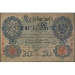 Alemania 20 Mark 21 Abr 1910 P40b