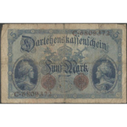 Alemania 5 Mark 5 Ago 1914 7 dig. P47b