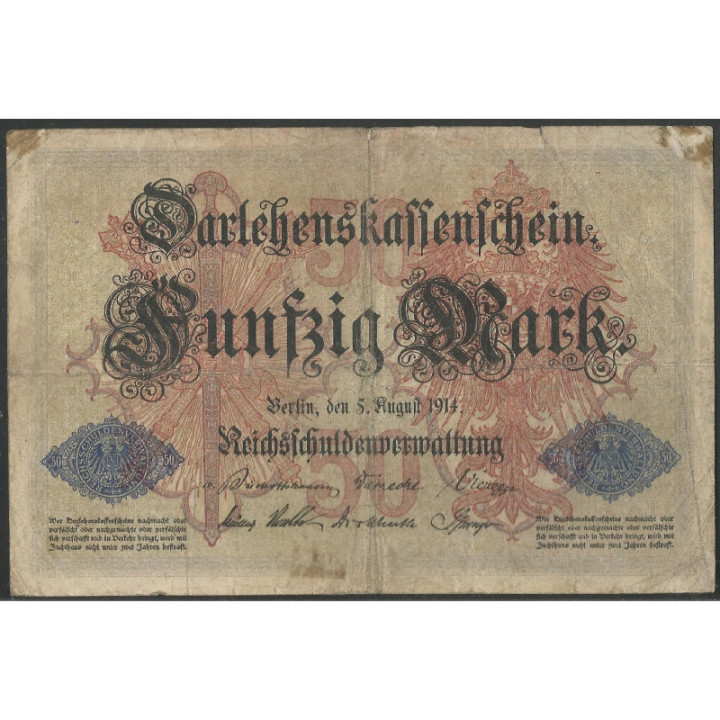 Alemania 50 Mark 5 Ago 1914 P49a