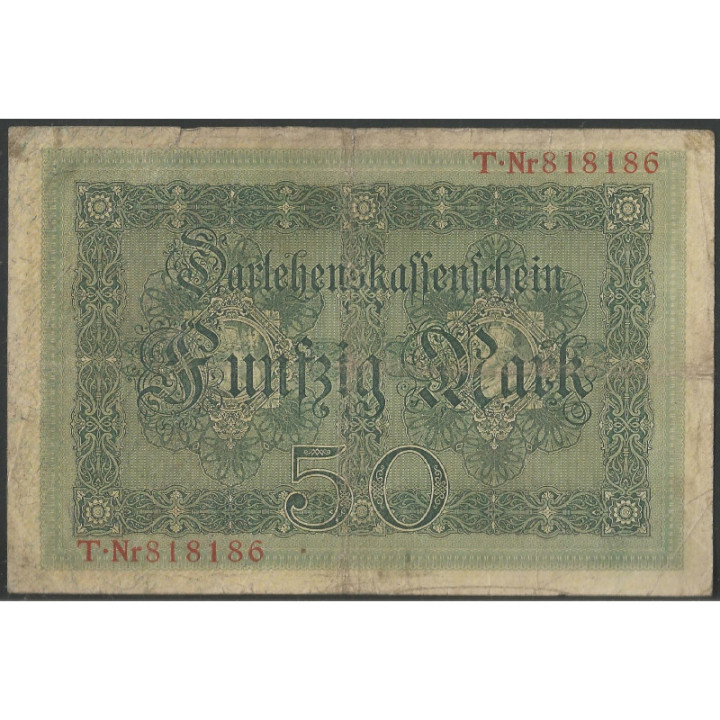 Alemania 50 Mark 5 Ago 1914 P49a reverso