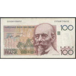 Belgica 100 Francs ND1982-84 Firmas 5 - 14 P142a