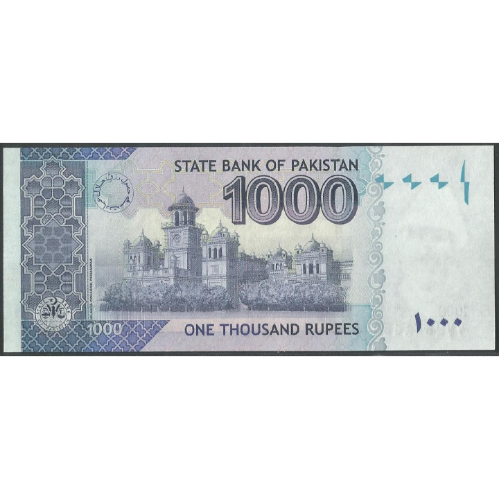 Pakistan 1.000 Rupias 2020 P50o reverso