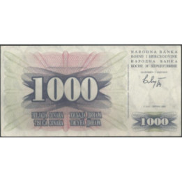 Bosnia & Herzegovina 1.000 Dinara 1 Jul 1992 P15a