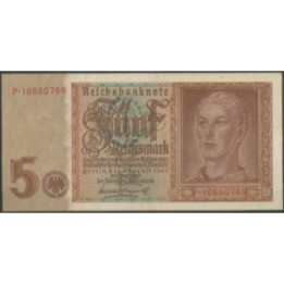 Alemania 3° Reich 5 Reichsmark 1 Ago 1942 P186b