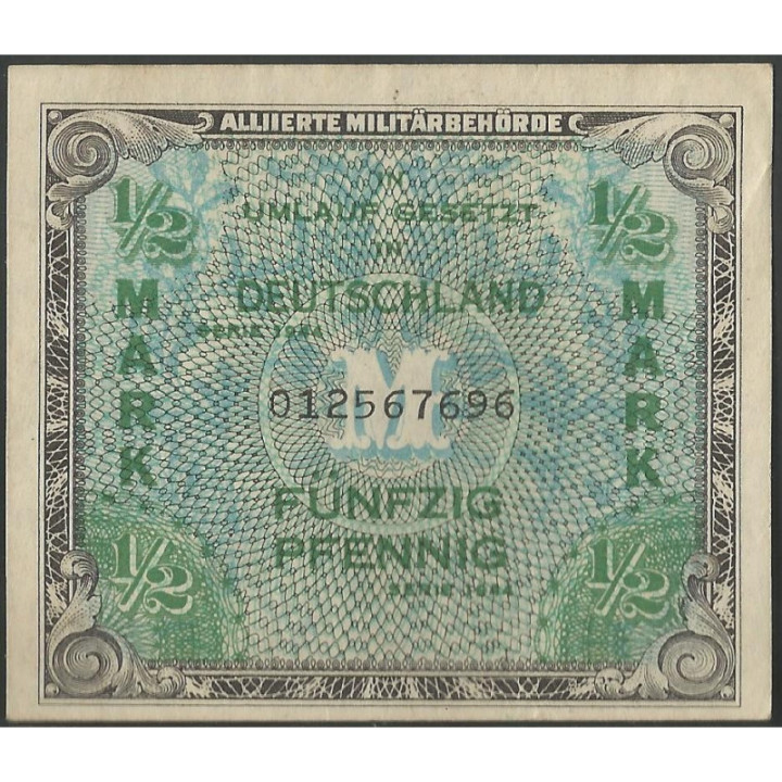 Alemania 1/2 Mark 1944 P191a