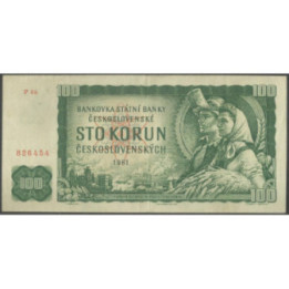 Checoeslovaquia 100 Korun 1961 Serie P P91b