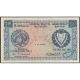 Chipre 250 Mils 1 Dic 1980 P41c