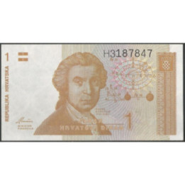 Croacia 1 Dinar 8 Oct 1991 P16a