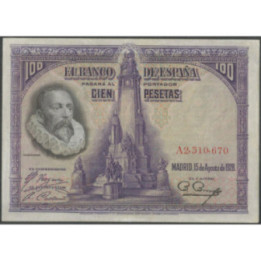 España 100 Pesetas 15 Ago 1928 P76a