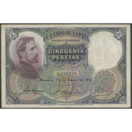 España 50 Pesetas 25 Abr 1931 P82