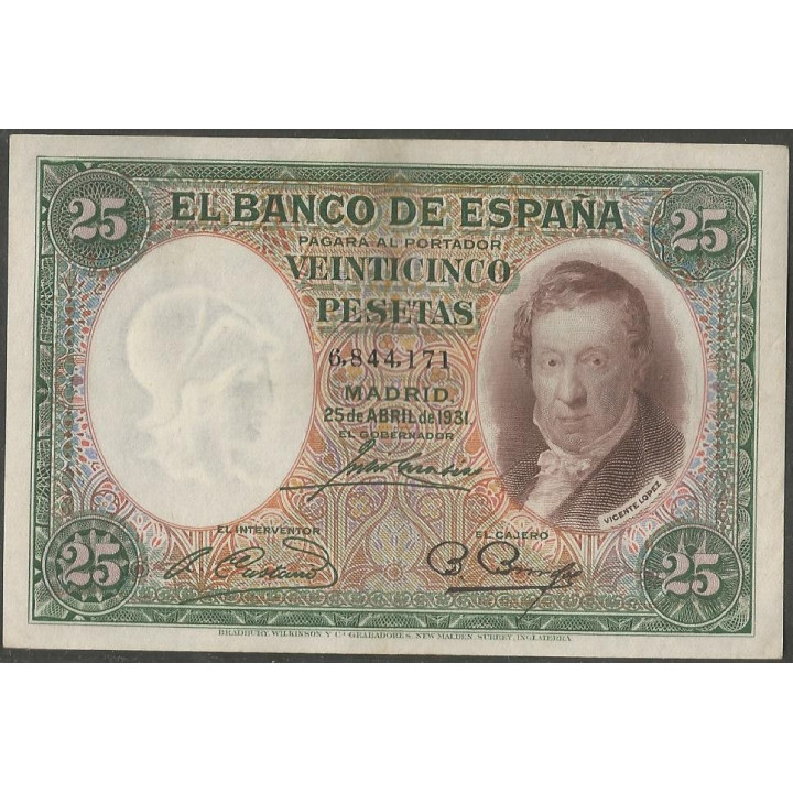 España 25 Pesetas 25 Abr 1931 P81
